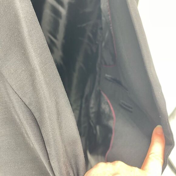 Ferretti Uomo wool Sport Coat Blazer Suit Jacket 3 Button Black Size 52 - 53 - Picture 7 of 12